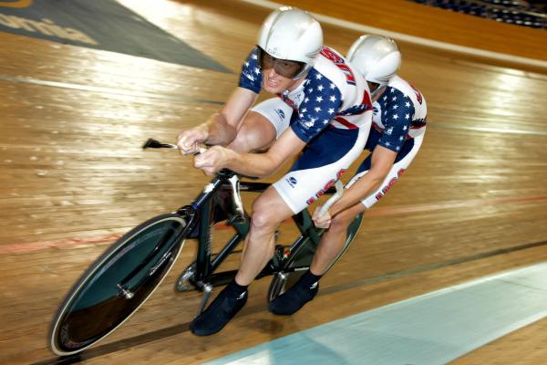 Dave and Clark at the Velodrome