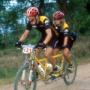 Lori Miller tandem mtn biking
